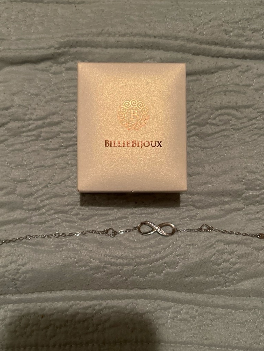 Silver Infinity anklet - Sparkling Accent